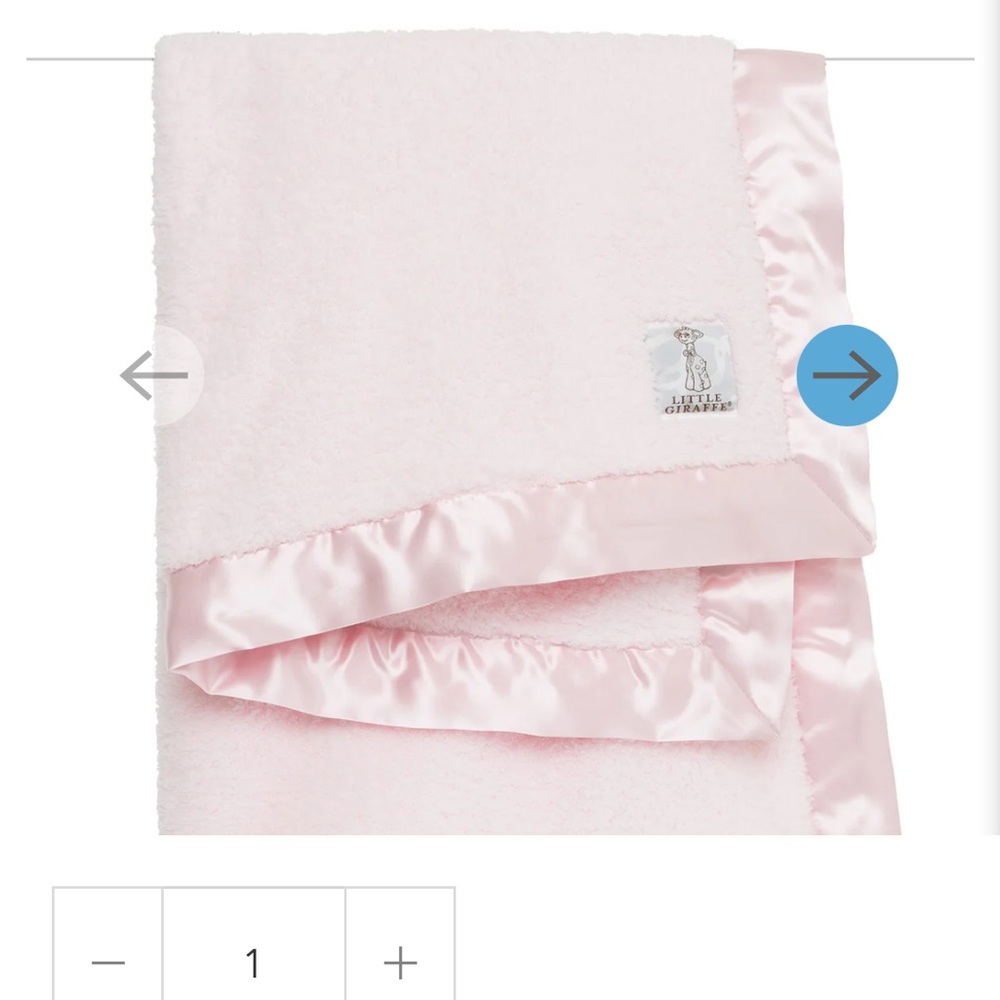 Little giraffe Chenille Baby Blanket pink new